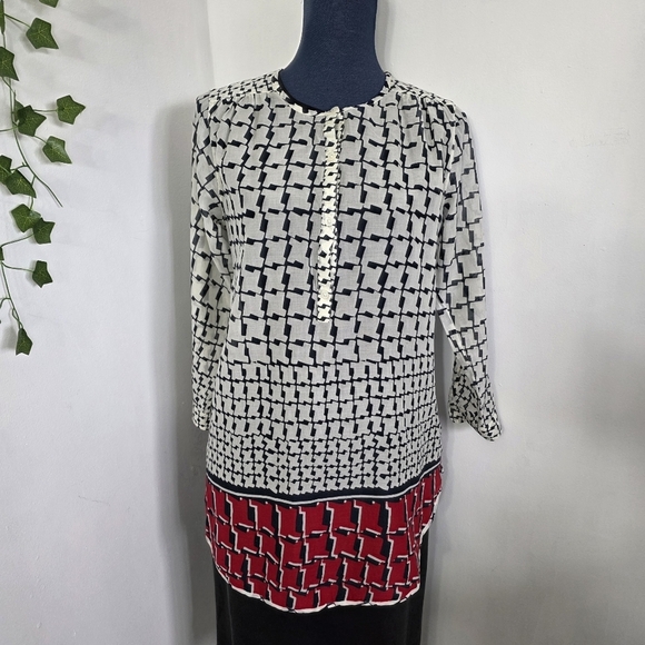 J. Crew Tops - J Crew Lightweight Houndstooth Tunic top / Dress